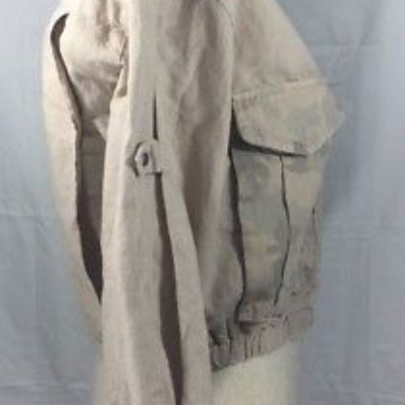 Anthropologie Beige Cropped Camo Jacket Size L - Picture 7 of 8